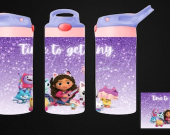 Gabby&#39;s house kids 12 oz tumbler wrap PNG