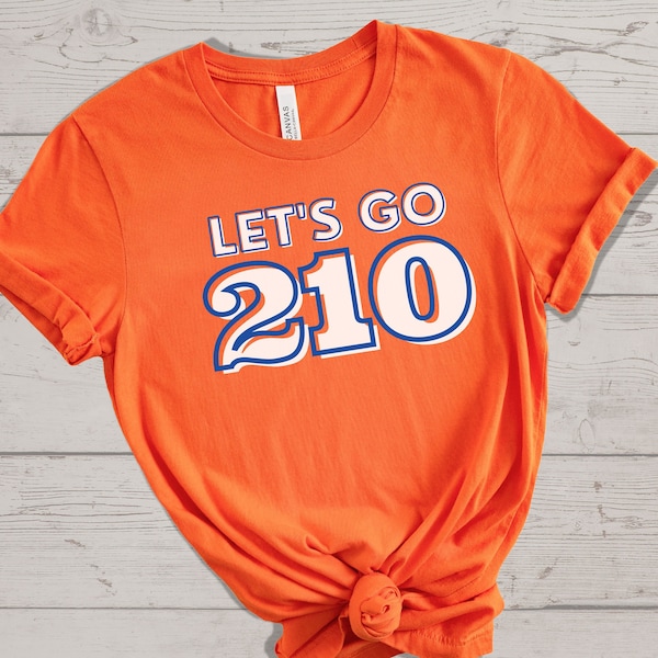 Let's Go 210 shirt, orange UTSA Tshirt, San Antonio Tshirt, Roadrunners Shirt, Unisex college game day tee, Texas Sports Shirt, grad gift