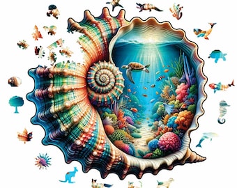 Whispers in the Shell - Wooden Puzzle