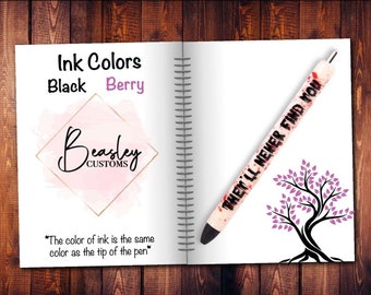 Blood splatter pen / They&#39;ll never find you / Glow in the dark