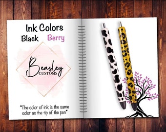 Animal Print Pens / Cow  / Leopard / Giraffe
