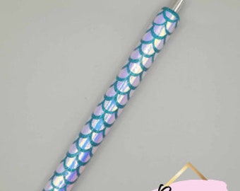 Mermaid Scale Glitter Pen / Holographic Mermaid Scale Glitter Pen / Inkjoy Gel Pen w mermaid scales