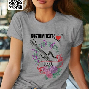 Custom Guitar Shirt, Guitar Shirt for Her, Personalized Guitar Gift, Guitar Lover Gift, Guitar Legends T-shirt, Gift for Guitar Players