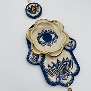 Handmade Ceramic Hamsa Wall Hanging