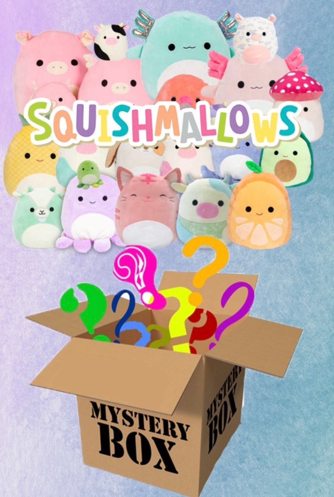 SQUISHMALLOW MYSTERY BOX 14 one per Purchase Etsy