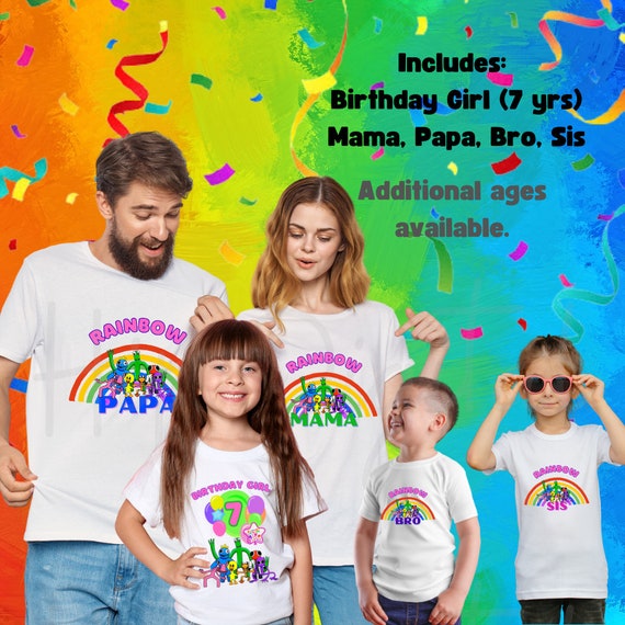 Rainbow Friends Roblox Family Birthday PNG file template