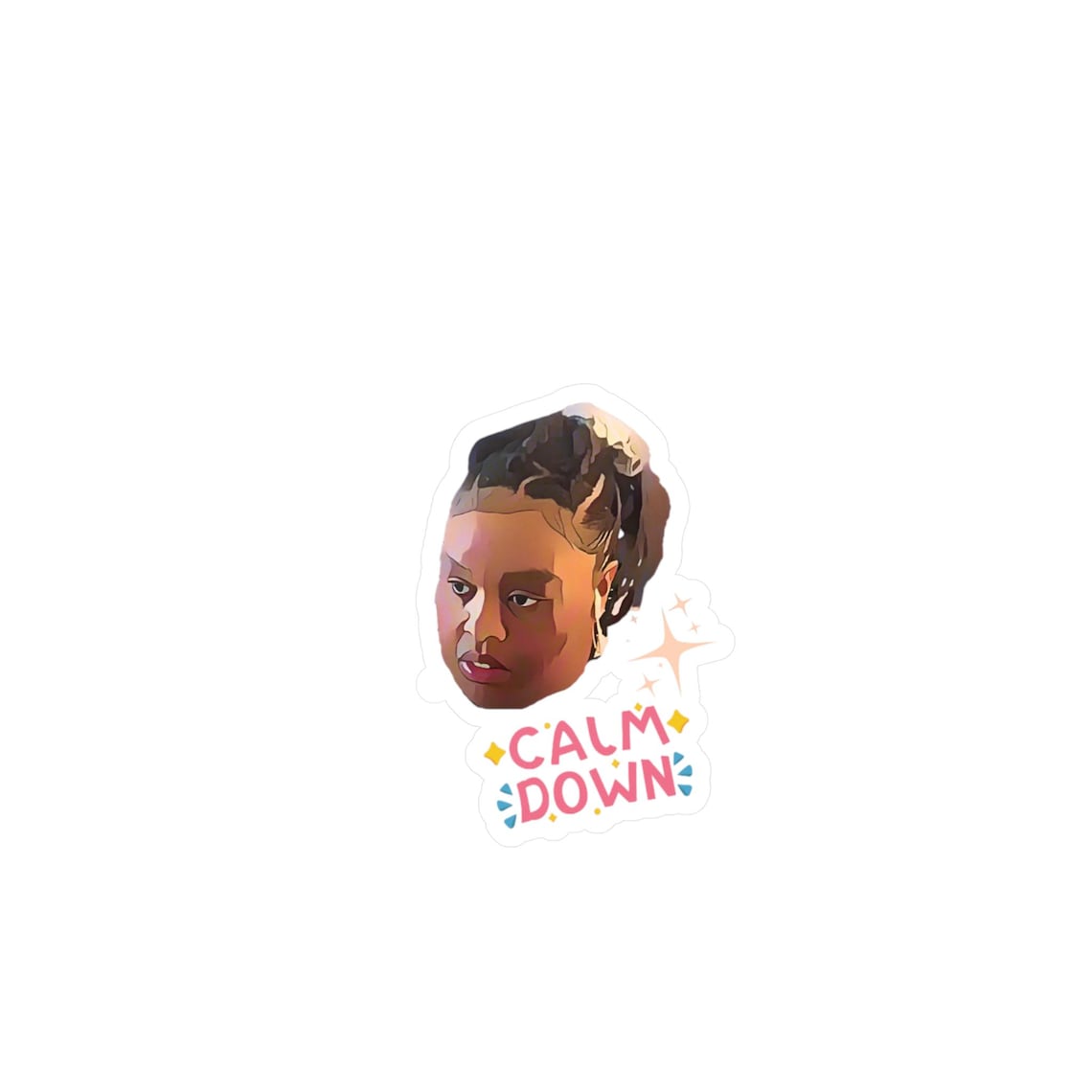 Calm Down Vinyl Decal Bria and Shay Tiktok Sticker - Etsy