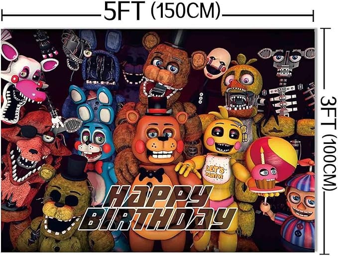Five Nights at Freddys Birthday Banner 