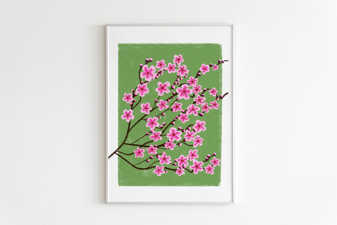Cherry Blossom Wall Art Cherry Blossom Print, Printable Wall Art