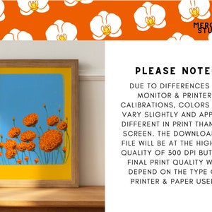 Mango Art Print Tropical Fruit Art, Mangoes Fruit Market Art Print, Orange Wall Art, Printable Modern Art, Food Illustration Pop Art Print image 5