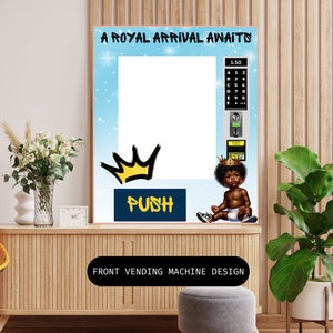 Royal Crown Baby Shower Vending Machine Front Panel (Digital Download)