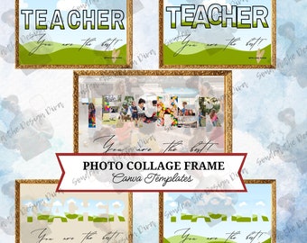 Teacher Photo Collage Frame Canva Template (Digital Download)