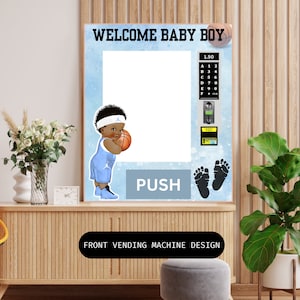 Basketball Baby Shower Vending Machine Front Panel (Digital Download)