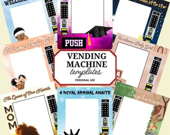 Editable Vending Machine Front Panel Templates: 16 x 20 Canva Design (Digital Access)