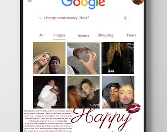 Editable Couples Photo Collage Anniversary Canva Template Romantic Digital Download Temp-28
