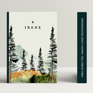 Pine Trees Notebook For Ideas, Pine Trees Journal For Drawing, Mountain View Journal For Her, Personalized Journal For Gift, Personal Notes