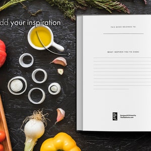Minimalistic Recipe Notebook, Kitchen Memories, Custom Family Cookbook, Personalized Recipe Journal, Capture Your Kitchen Adventures image 3