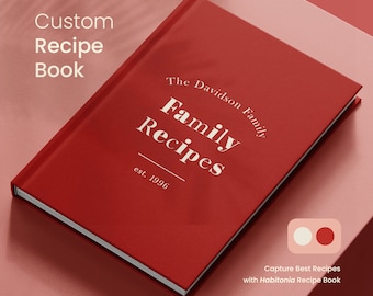 Minimalistic Recipe Notebook, Kitchen Memories, Custom Family Cookbook, Personalized Recipe Journal, Capture Your Kitchen Adventures!