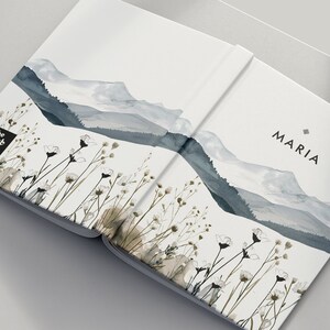 Caderno personalizado de capa mole com páginas pontilhadas, presente de viagem personalizado