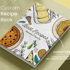 Kitchen Memories: Custom Recipe Book, Custom Recipe Organizer, Custom Recipe Album, Bright Cookbook, Personalized Recipe Notebook