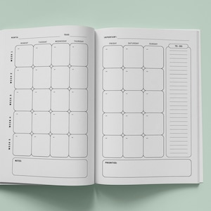 Ultimate Planner, Minimalist Planner, Hardcover Agenda 2024, Softcover Daily Planner 2024, 2024 Calendar, Weekly Planner 2024, Agenda 2024 image 6