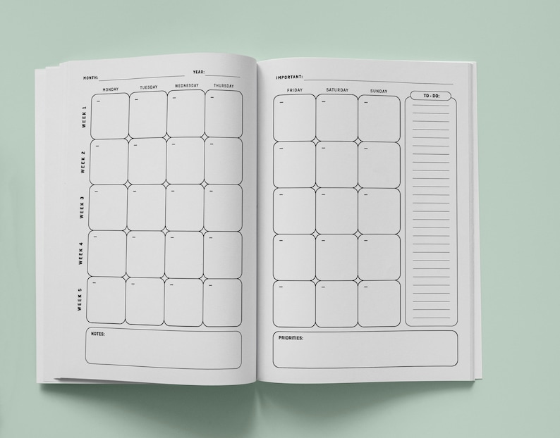 Ultimate Planner, Minimalist Planner, Hardcover Agenda 2024, Softcover Daily Planner 2024, 2024 Calendar, Weekly Planner 2024, Agenda 2024 image 6