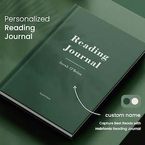 Rastreador de libros personalizado y diario de lectura: registro de libros personalizado, diario de lectura, regalo para amantes de los libros, cuaderno de tapa dura/tapa blanda