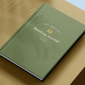 Minimalist Reading Journal, Book Tracker - Log & Review Books, Reading Diary, Book Planner, Hardcover, Softcover