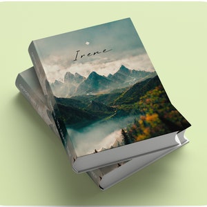 Realistic Landscape Designed Notebook, Mountain View Journal, Aesthetic Landscape Notebook, Personalized Gift For Him, Hardcover Notebook
