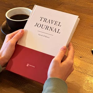 Carnet de voyage et agenda de voyage - Carnet de voyage personnalisé, carnet de voyage personnalisé, carnet de notes à couverture rigide / souple, carnet de voyage minimaliste