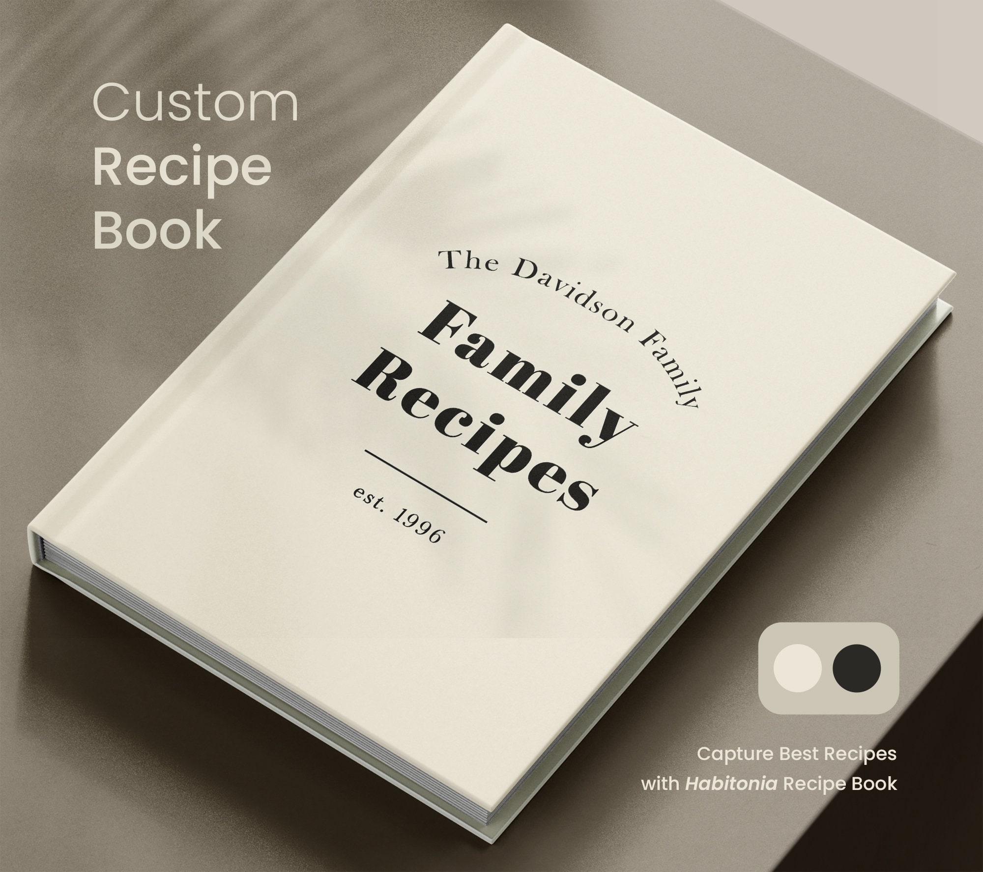 Personalized family recipe book bound and printed