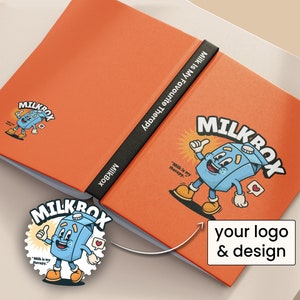Logo Notebook, Business Branded Notebook, Notebook with Custom Graphics, Corporate Notebook