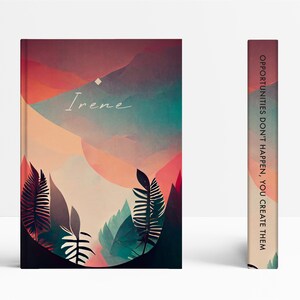 Customizable Journal: Pink Abstract Design, Personalized Notebook