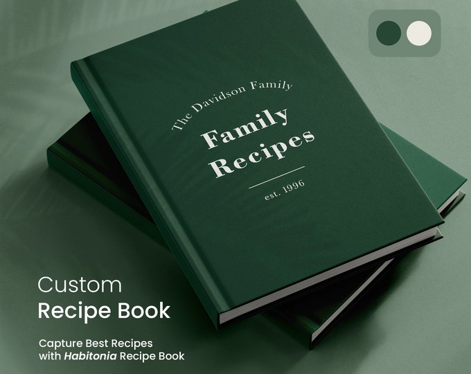 Minimalistic Recipe Book: Preserve Your Flavorful Recipes with this Custom Family Cookbook,  Personalized Recipe Journal, Kitchen Memories