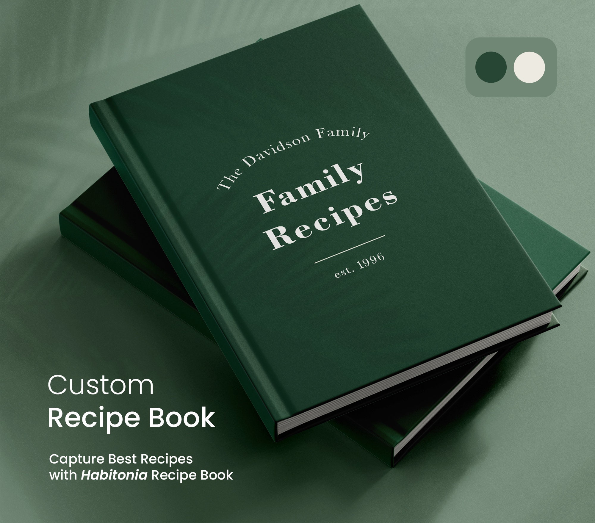 Minimalistic Recipe Book: Personalized Recipe Book With Measurement Page, Personalized Recipe Journal, Recipe Binder, Hardcover Journal