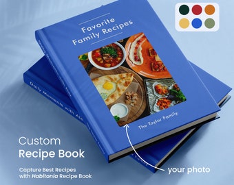 Personalized Recipe Book, Custom Photo Gift Recipe Book, Family Kitchen Recipe Book for birthday and anniversary, Gift for Mom