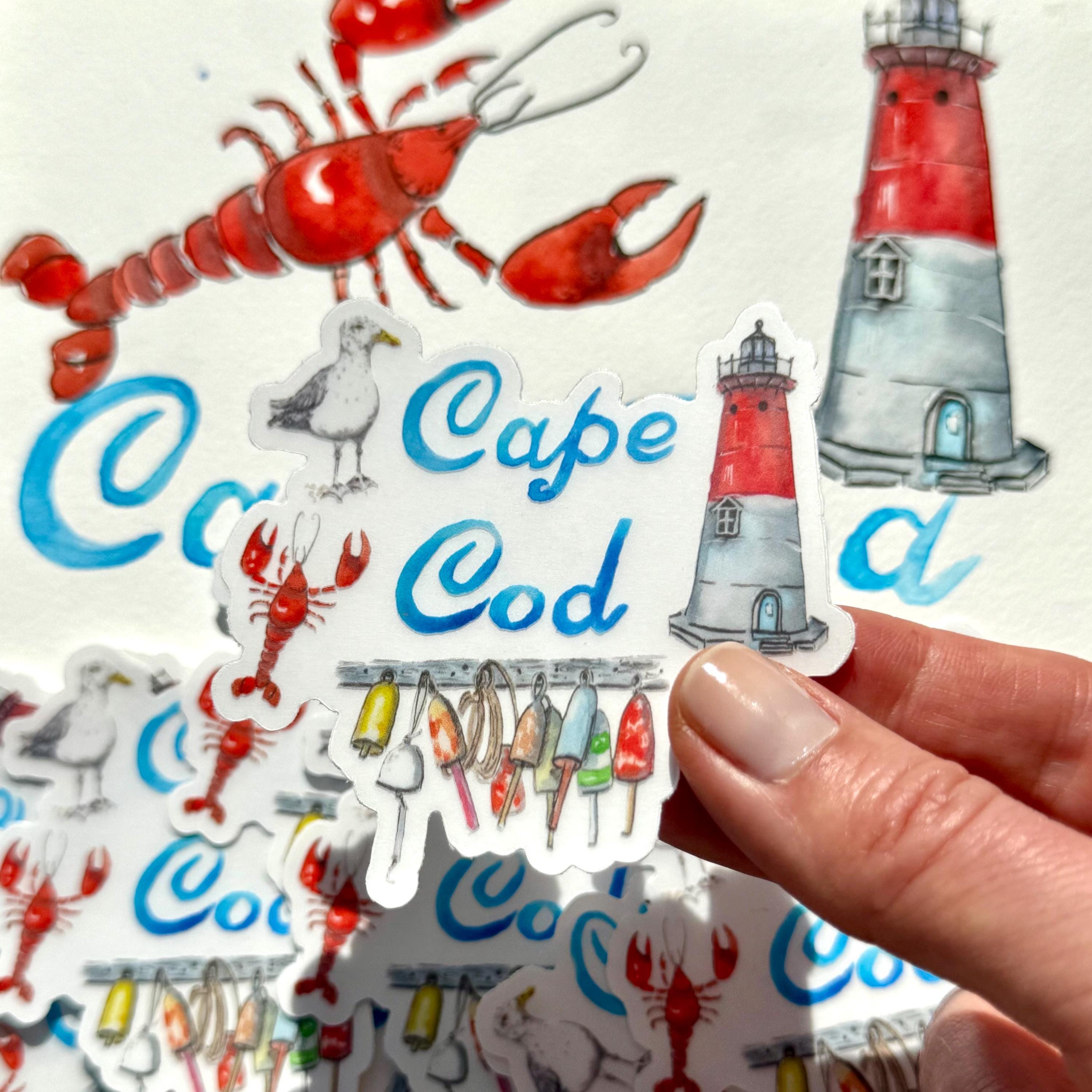 Cape Cod Clear Sticker-- Waterproof Vinyl Sticker Travel Souvenir - Etsy