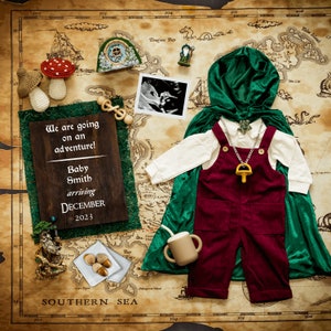 Fantasy Woodland Baby Digital Pregnancy Announcement | Customizable Image | Gender Neutral Social Media Announcement | Fairy Elf | Fairytale