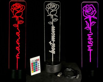 Mothers Day Gift Special Moms Day Rose Flower LED Flower for Mom Nana Mommy Mama Gift for Mom Mother Gift from Unique Mothers Gift from Her