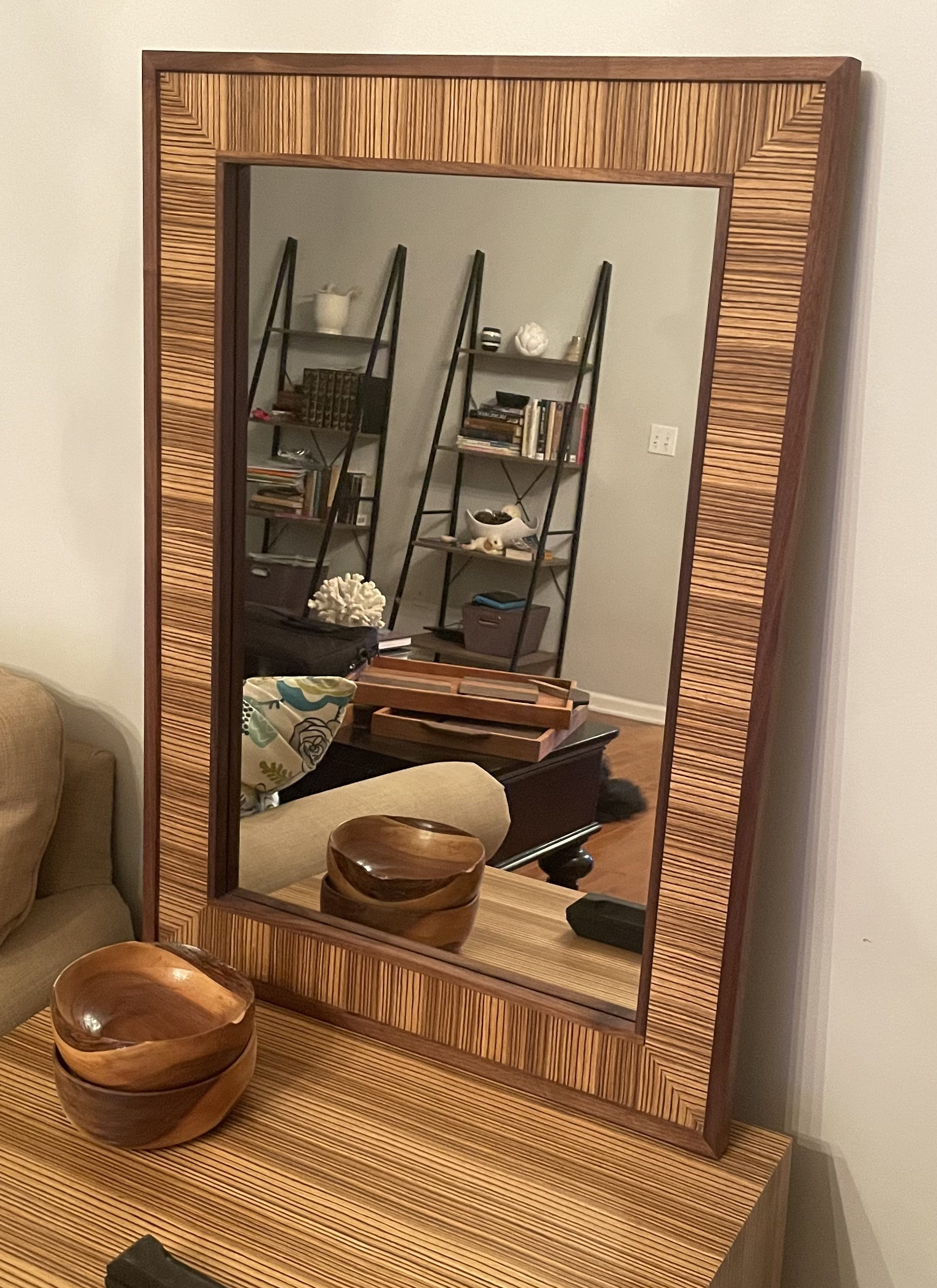 Wood Mirror, Zebrawood and Walnut - Etsy