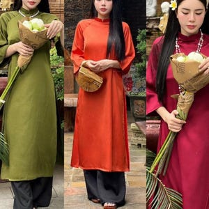 Ao Dai Viet Nam - Áo Dài Cách Tân trẻ trung đẹp xinh xắn, Pre-made AO DAI Viet Nam Áo Dài Tết