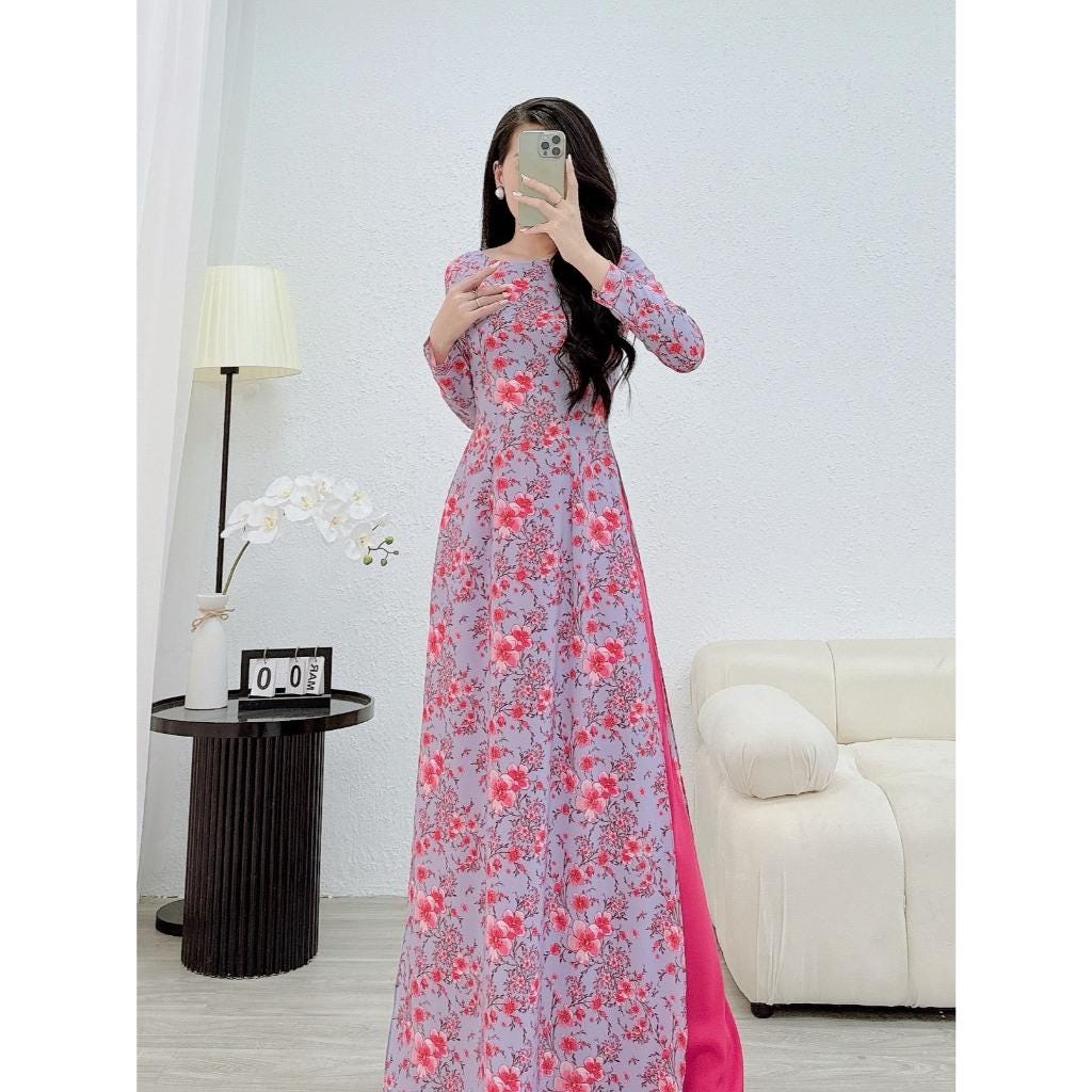 Ao Dai Net Dep Viet - Etsy