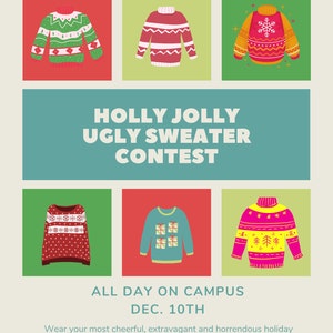 Ugly Sweater Contest Flyer | Promotional Flyer Template | Editable Digital Download | Canva Design