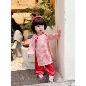 lunar festival dress lunar new year girls qipao vibrant color dress beautiful