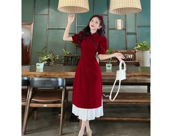 Sét áo dài cách tân -Innovador conjunto de ao dai -Ao Dai tradicional vietnamita para mujeres