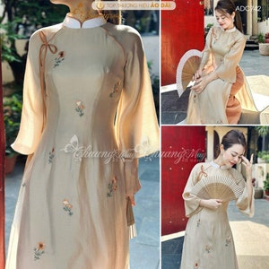 Pre-made Ao Dai Viet nam - Innovatieve ao dai voor dames met geborduurde bloemen - Áo dài cách tân nữ thêu hoa nhí -Ao Dai Cao Cap Design
