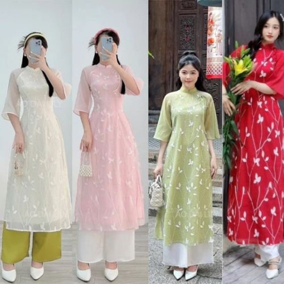Pre-made Ao Dai Viet Nam - Vietnamese Ao Dai Soft Silk Dress