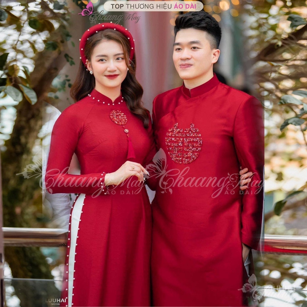 Men's and Women's Ao Dai -Áo Dài Cặp đôi Nam Nữ - Ao Dai