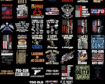 2nd Amendment Bundle png, 2nd Amendment t-shirt Design png, American flag png, Patriotic png, Second Amendment png, Military png
