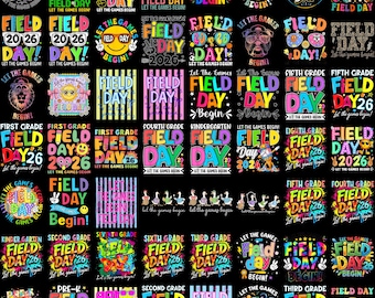 50+ Field Day Let the games begin PNG Bundle, Field Day Png, Last day of School Png, Field Day 2026 Png